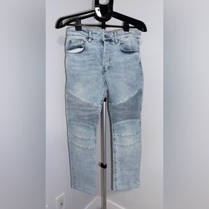 Light Blue Skinny/Biker Jeans for Men